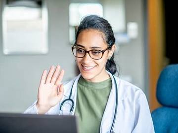 doctor doing remote visit